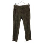 INHERIT in износ tobotanikaru рисунок хлопок linen узкие брюки M хаки серия хлопок лен брюки мужской б/у одежда б/у 