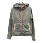 PUMA Puma Logo вышивка длинный рукав тренировочный Parker M серый серия женский б/у одежда б/у 