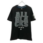 adidas Adidas ALL BLACKS принт регби короткий рукав футболка M черный мужской б/у одежда б/у 