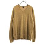 UNIQLO ユニクロ カシミヤ100％ 長袖 Vネック セーター L キャメル ニット メンズ 古着 中古