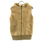 ショッピングジムフレックス GYMPHLEX ジムフレックス ボア ベスト 12 ベージュ フード付き レディース 古着 中古