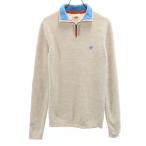 Timberland Timberland длинный рукав половина Zip тонкий Fit вязаный S серый ju свитер мужской б/у одежда б/у 