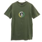 VOLCOM ボルコム 半袖 Tシャツ S カーキ メンズ 古着 中古