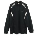 NIKE Nike тренировка длинный рукав половина Zip одежда L черный мужской б/у одежда б/у 