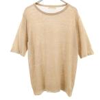 JOURNAL STANDARD Journal Standard сделано в Японии linen короткий рукав вязаный L оттенок бежевого мужской б/у одежда б/у 