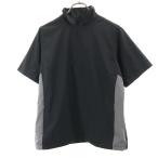 NIKE GOLF Nike Golf короткий рукав половина Zip одежда L черный женский б/у одежда б/у 