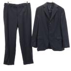 BARNEYS NEWYORK Barneys New York Италия производства полоса рисунок костюм верх и низ выставить 48 темно-синий мужской б/у одежда б/у 