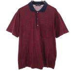 Christian Dior MONSIEUR クリスチャンディオール ムッシュ 90s オールド 半袖 ポロシャツ M レッド系 メンズ 古着 中古