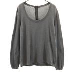 MIUMIU ミュウミュウ イタリア製 長袖 ニット 42 チャコールグレー セーター レディース 古着 中古