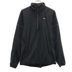 NIKE Nike тренировка половина Zip ветровка M уголь черный тянуть over женский б/у одежда б/у 
