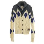 ショッピングカウチン DIESEL ディーゼル 長袖 ショールカラー カウチン ニットカーディガン S グレー メンズ 古着 中古