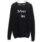 FRED PERRY フレッドペリー BELLA PREUD ベラフロイド コラボ 長袖 ニット 12 ブラック レディース 古着 中古