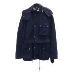 ショッピングバーバリー BURBERRY BRIT バーバリーブリット ジャケット S ネイビー エルボーパッチ メンズ 古着 中古