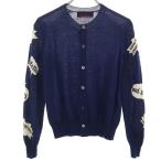 ショッピングGARCONS tricot COMME des GARCONS トリコットコムデギャルソン 2015年 日本製 長袖 カーディガン ネイビー系 ニット メンズ 古着 中古