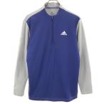 adidas Adidas длинный рукав половина Zip одежда M серый серия мужской б/у одежда б/у 
