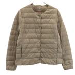 UNIQLO ユニクロ ウルトラライトダウンジャケット M ブラウン系 レディース 古着 中古