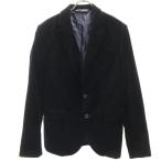 ショッピングzara 美品 ZARA MAN ザラマン ベロア テーラードジャケット 46 ブラック メンズ 古着 中古
