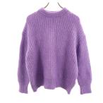 ショッピングzara 美品 ZARA ザラ 長袖 セーター S パープル ニット レディース 古着 中古