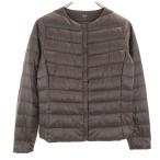 UNIQLO ユニクロ コンパクト ウルトラライトダウンジャケット S ブラウン系 レディース 古着 中古