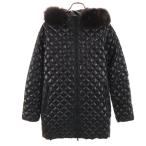 ショッピングデュベティカ DUVETICA デュベティカ ブルガリア製 ダウンジャケット 40 ブラック系 レディース 古着 中古