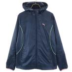 PUMA Puma ветровка L темно-синий жакет обратная сторона tricot женский б/у одежда б/у 