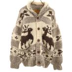 ショッピングカウチン cowichan 80s 90s カナダ製 オールド カウチンジャケット M グレー系 トナカイ メンズ 古着 中古