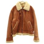 NEXT STAGE next stage телячья кожа искусственный мутон жакет L Brown с хлопком обратная сторона боа boma- мужской б/у одежда б/у 