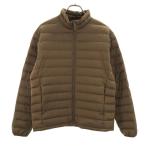 UNIQLO ユニクロ ウルトラライトダウンジャケット M ブラウン 収納袋付き メンズ 古着 中古