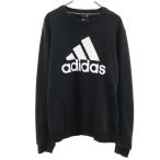 adidas Adidas длинный рукав тренировочный футболка XO черный обратная сторона ворсистый мужской б/у одежда б/у 
