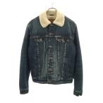 ショッピングアメリカンイーグル AMERICAN EAGLE OUTFITTERS アメリカンイーグルアウトフィッターズ デニムジャケット XS インディゴ 裏ボア メンズ 古着 中古