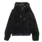 ZARA ザラ フェイクファー ブルゾン M ブラック レディース 古着 中古