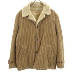 ショッピングカーターズ CARTER'S カーターズ ストライプ柄 コーデュロイジャケット L ブラック 裏ボア メンズ 古着 中古