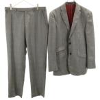 BLACK LABEL CRESTBRIDGE Black Label k rest Bridge сделано в Японии шерсть в клетку костюм верх и низ выставить 40L серый три . association мужской б/у одежда б/у 