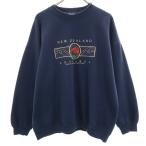 Pacific Collection 90s Old длинный рукав тренировочный футболка L темно-синий обратная сторона ворсистый мужской б/у одежда б/у 