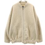 ショッピングzara ZARA ザラ ブークレ ブルゾン M-L ベージュ レディース 古着 中古
