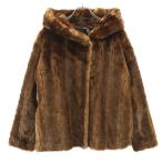 ショッピングzara ZARA ザラ フェイクファー ジャケット M ブラウン レディース 古着 中古