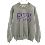 JERZEES Jerseys BLISSFIELD ROYALS длинный рукав тренировочный футболка L серый мужской б/у одежда б/у 