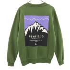 PEN FIELD Penfield задний принт длинный рукав тренировочный футболка M зеленый обратная сторона ворсистый мужской б/у одежда б/у 