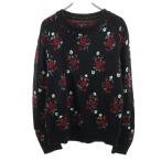 SHIPS GENERAL SUPPLY Ships jenelaru принадлежности сделано в Японии цветочный принт свитер с длинным рукавом S черный вязаный солнечный ta мужской б/у одежда б/у 
