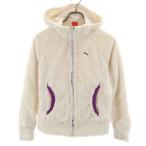 PUMA Puma длинный рукав флис Zip Parker M белый женский б/у одежда б/у 