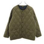 TAIONta ион подкладка стеганная куртка XXL хаки U NECK BUTTON JACKET большой размер мужской б/у одежда б/у 