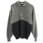 PIA SPORTS Piasports сделано в Японии длинный рукав Polo свитер 4 серый вязаный мужской б/у одежда б/у 