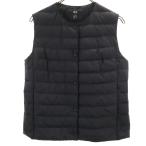 UNIQLO ユニクロ ウルトラライト ダウンベスト L ブラック 収納袋付き レディース 古着 中古