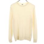 UNIQLO ユニクロ カシミヤ100％ 長袖 セーター M アイボリー ニット メンズ 古着 中古