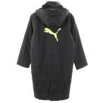ショッピングベンチコート PUMA プーマ バックロゴ ベンチコート 150 ブラック キッズ 古着 中古