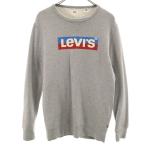Levi's Levi's длинный рукав тренировочный футболка S серый обратная сторона ворсистый мужской б/у одежда б/у 