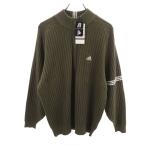  не использовался adidas Adidas Golf длинный рукав половина Zip вязаный M moss green мужской б/у одежда б/у 