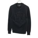 HYDROGEN ハイドロゲン イタリア製 スカル 長袖 スウェット トレーナー XS ブラック メンズ 古着 中古