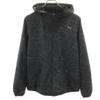 PUMA Puma общий рисунок ветровка XS оттенок черного жакет женский б/у одежда б/у 