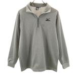 Mizuno Mizuno длинный рукав половина Zip одежда M серый обратная сторона ворсистый мужской б/у одежда б/у 